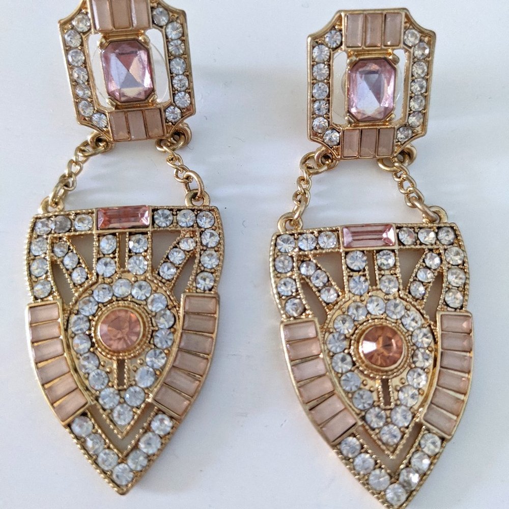 Rose gold party earrings